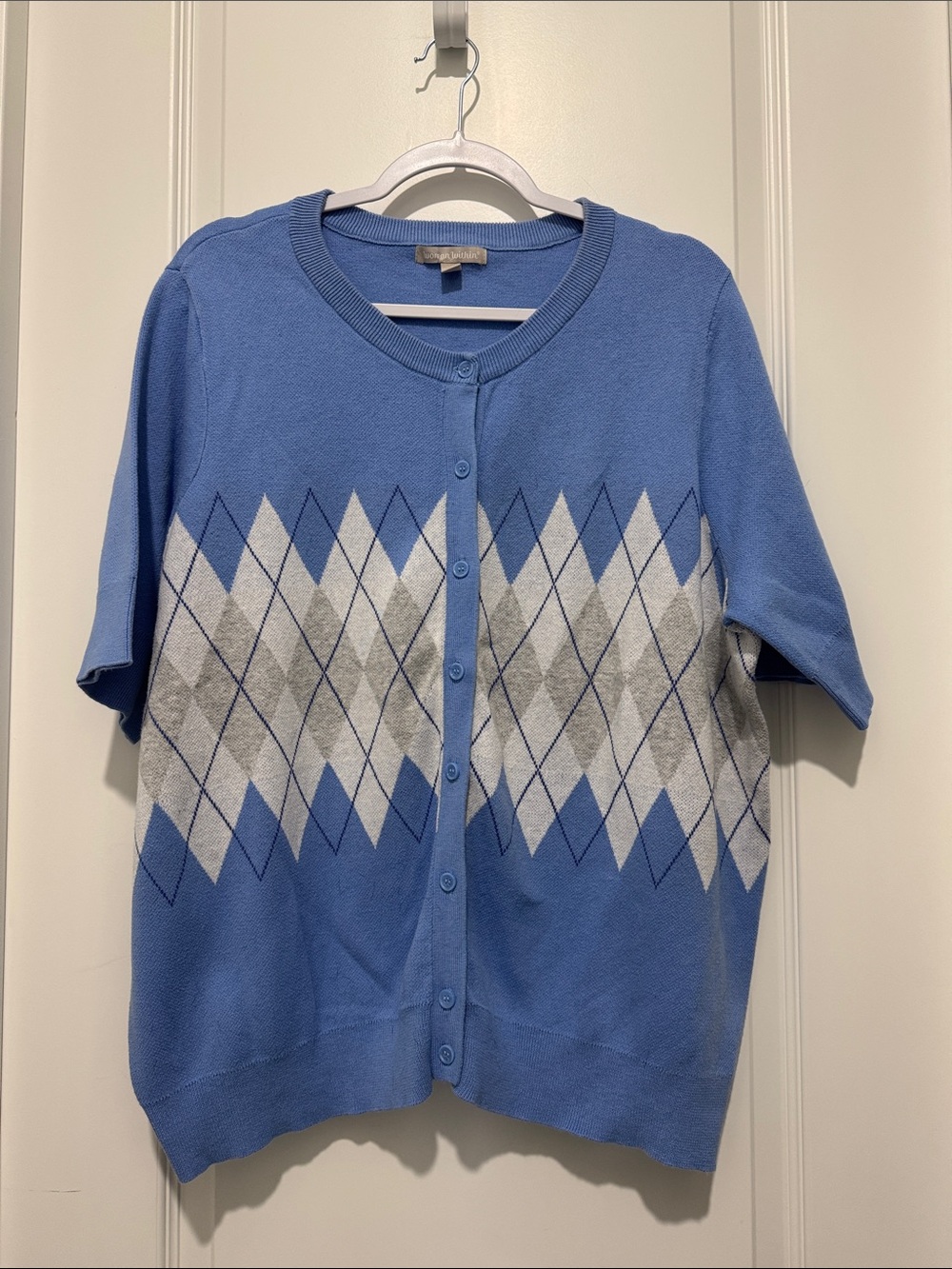 Woman Within Blue Knit Sweater Top 22/24 1x